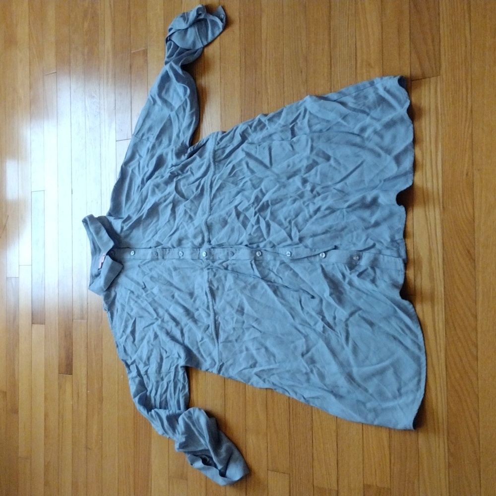 Button up blue shirt Dress